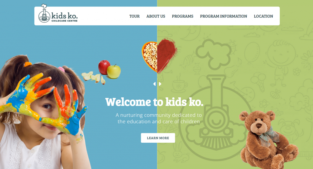 Kids Ko Single-page Website Design by ZOO Media Group